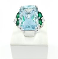 Anello Crivelli Donna in Oro bianco Acquamarina 14.87 Ct 000-4885NS - 000-4885NS